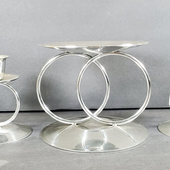 Metal Glow by Galow – Silver Unity Candle Holder Set | Elegant Wedding Ceremony - Picture 5 of 15